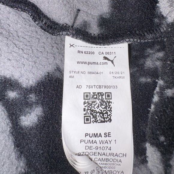 Puma Polarfleece Half Zip Black Gray Men’s Large - Picture 11 of 16